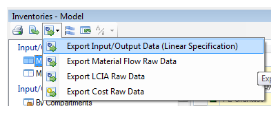 export input/output data as linear specification