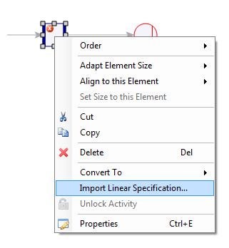 set linear specification from input/output table in Excel file